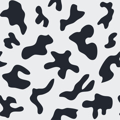 Hand drawn minimal abstract shapes pattern. Collage contemporary print. Seamless template for design.