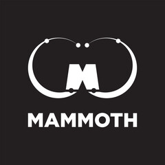 Mammoth technology modern design vector