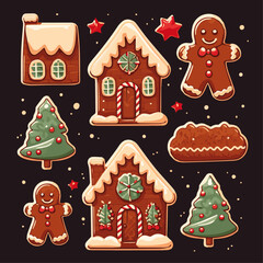 Fototapeta premium christmas gingerbread cookies