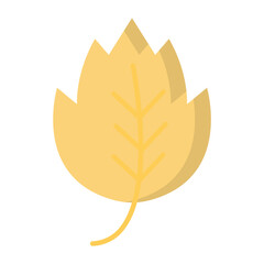 Wine Leaf Flat Icon