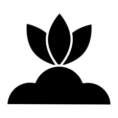 Plant Roots Glyph Icon