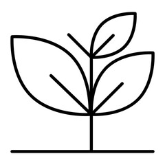 Naklejka premium Plants Growth Outline Icon