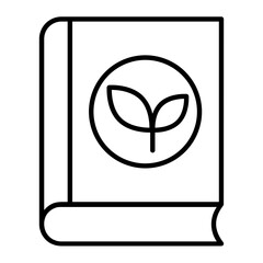 Plant Book Outline Icon