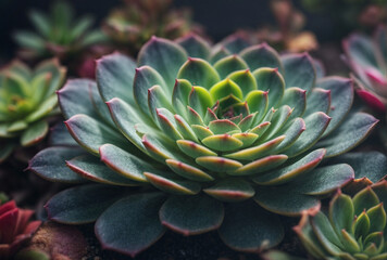 Fototapeta premium close up of succulent plant background