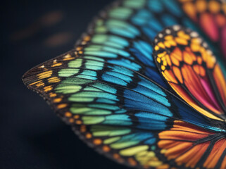 close up of colorful butterfly