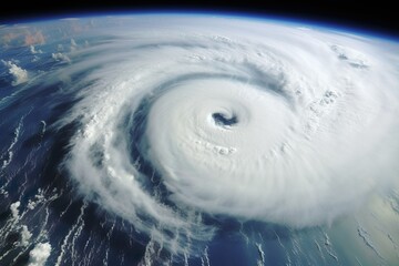 Satellite view of a tropical cyclone | Generative AI