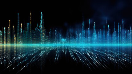 Digital Data Universe, Streams of Binary Code and Data Visualization