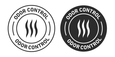Odor Control rounded vector symbol set on white background