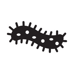 Parasite microbes icon logo vector design template