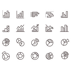 Charts Icons vector design