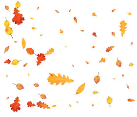 Autumn leaf fall, unobtrusive festive background.