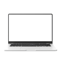 Laptop mock up isolated on transparent background. Generative ai