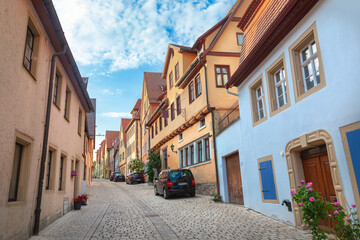 Obraz premium Street of a Rothenburg ob der Tauber