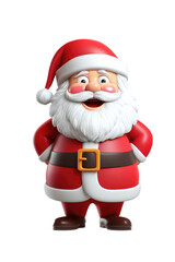Fototapeta premium Santa claus character isolated on transparent background. Generative ai