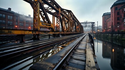 Gritty, urban-style steel bridge with subtle HDR effect