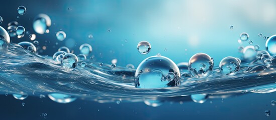 Abstract science background with bubbles resembling cosmetic magic