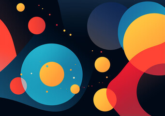 Abstract Spectrum of Shapes Chromatic Medley Dynamic Colorful Cascade Abstract Geometry Dance