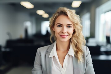 portrait of a smiling professional businesswoman - generative ai