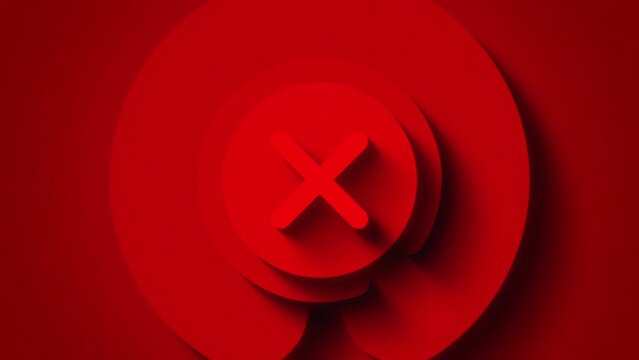 3D Circular X Rotation Background Animation (Red, Grainy) [4K]