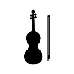 Violin icon on white.