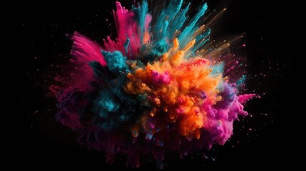 colorful powder explosion background