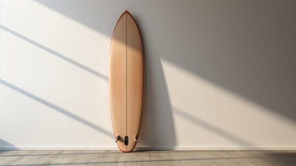 surfboard near the wall. surf advertising. advertising banner for selling surfboards.