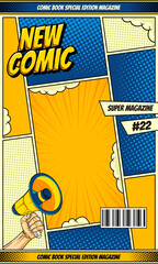 Cartoon comic magazine template background © anggi wibisono