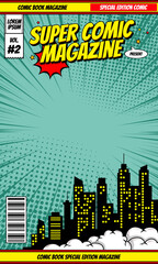 Cartoon comic magazine template background © anggi wibisono