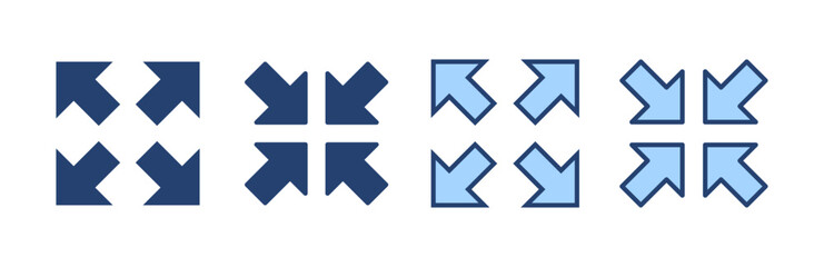 Fullscreen Icon vector. Expand to full screen sign and symbol. Arrows symbol