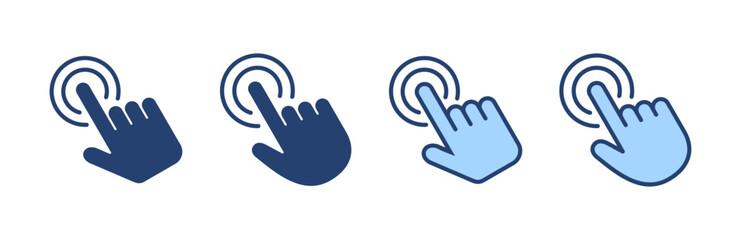 Hand click icon vector. pointer sign and symbol. hand cursor icon