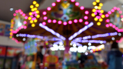 Merry-go-round out of focus blurred defocused Playground playpark play area