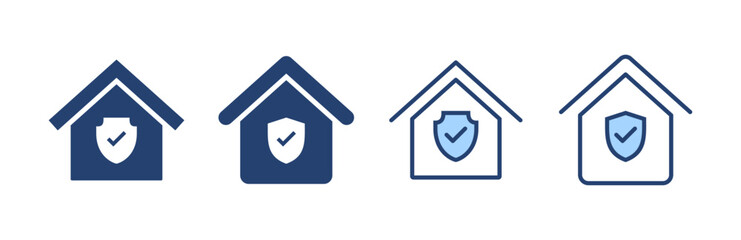 home insurance icon vector. home protection sign and symbol