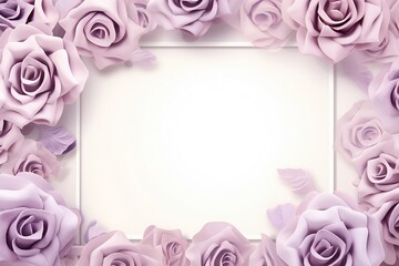 Roses frame with copy space