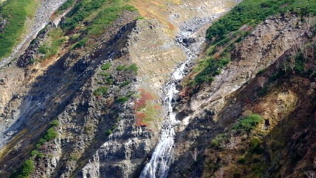 過去の姿もう見られない立山天狗平のソーメン滝2017年10月1日撮影
