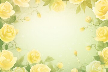 Obraz na płótnie Canvas yellow roses background with copy space