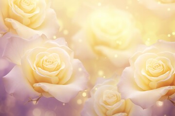 yellow roses background with copy space