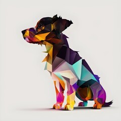 abstract cartoon dog 8k transparent background 