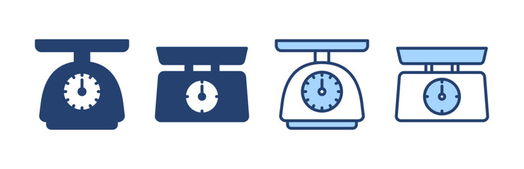 Scales icon vector. Weight scale sign and symbol