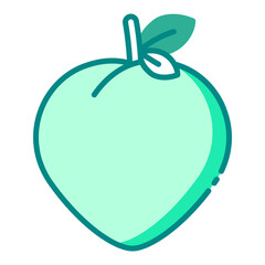 Peach green icon