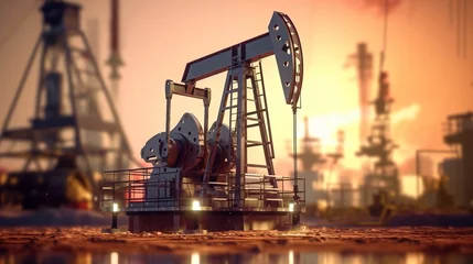 Fotobehang oil drilling rig © TeamX