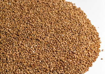 A large amount of harvested buckwheat