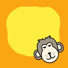 monkey icon design. art illustration