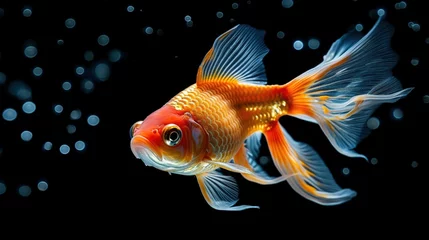 Fotobehang goldfish in aquarium © TeamX