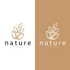 Wheat Logo Grain Design Simple Illustration Template