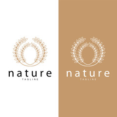 Fototapeta premium Wheat Logo Grain Design Simple Illustration Template