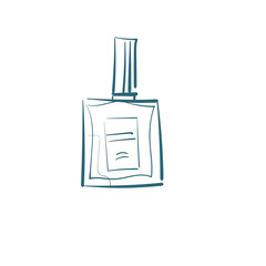 perfume vector doodle illustration isolated line art sketch hand drawn