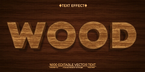 Dirty Wood Editable Vector Text Effect