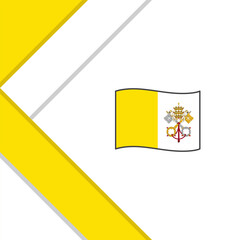 Vatican City Flag Abstract Background Design Template. Vatican City Independence Day Banner Social Media Post. Vatican City