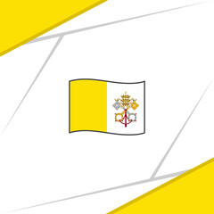 Vatican City Flag Abstract Background Design Template. Vatican City Independence Day Banner Social Media Post. Vatican City Background