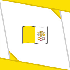 Vatican City Flag Abstract Background Design Template. Vatican City Independence Day Banner Social Media Post. Vatican City Cartoon